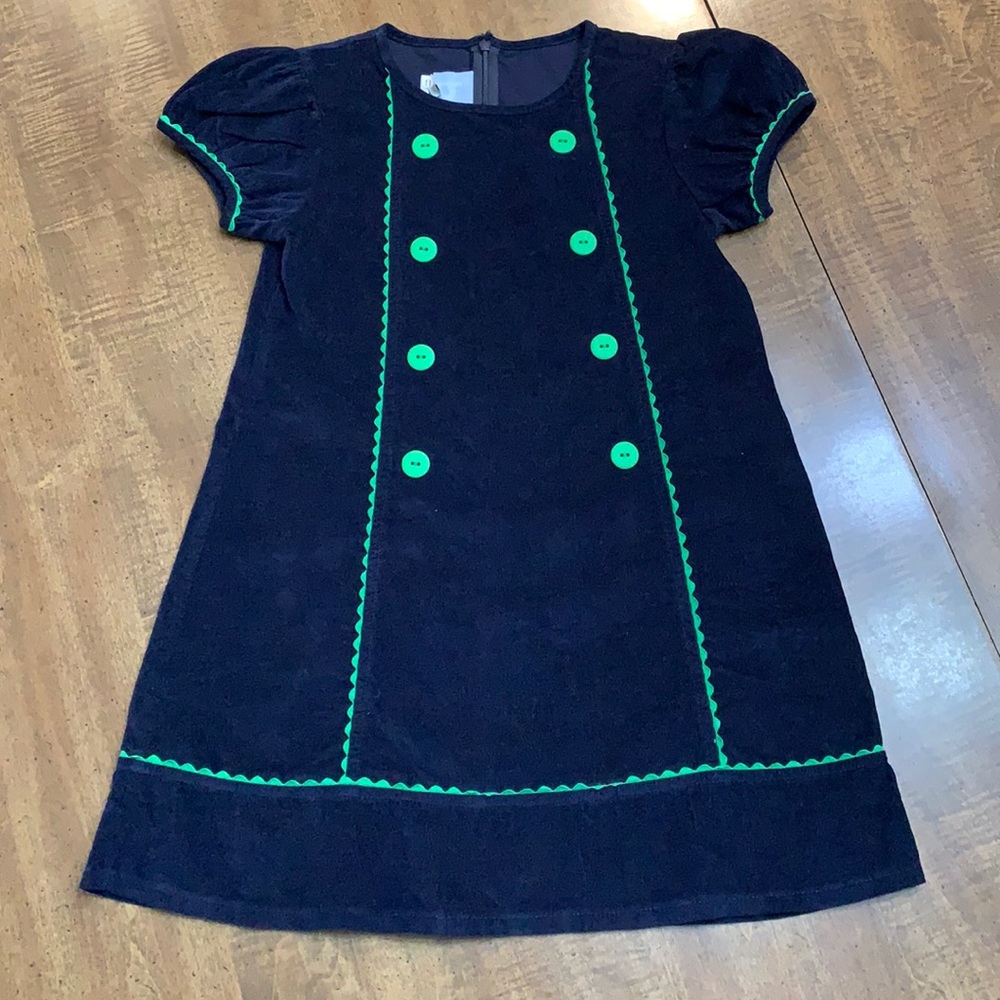 bella bliss 7 navy/green dress